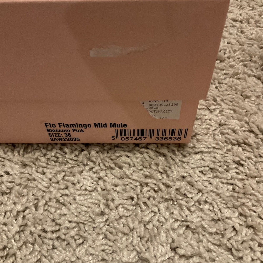 SOPHIA WEBSTER FLO FLAMINGO MID-HEEL PATENT LEATHER MULE. SIZE: 36 EU (6 US). - Picture 2 of 7